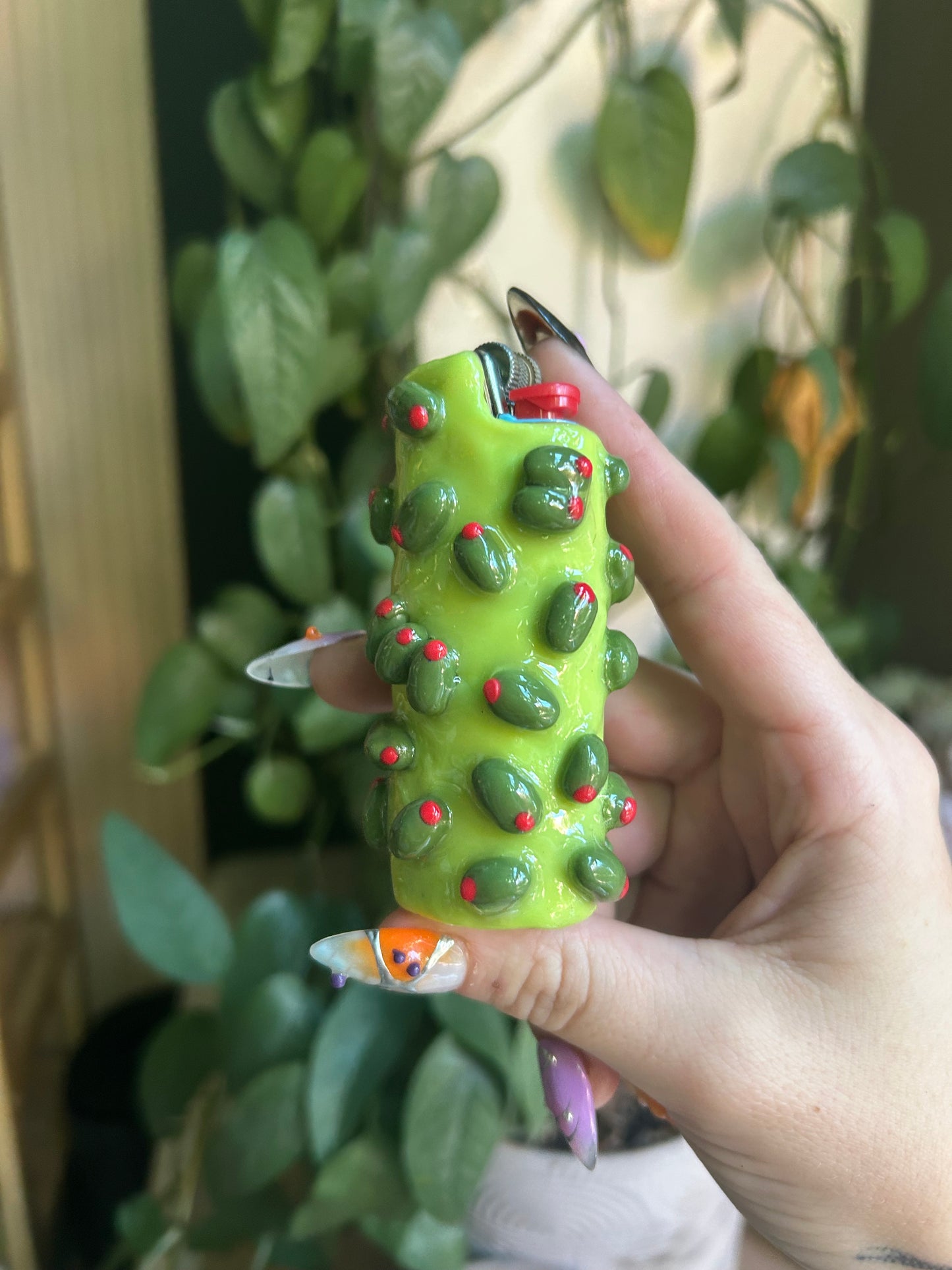 Olive Girly Lighter Case