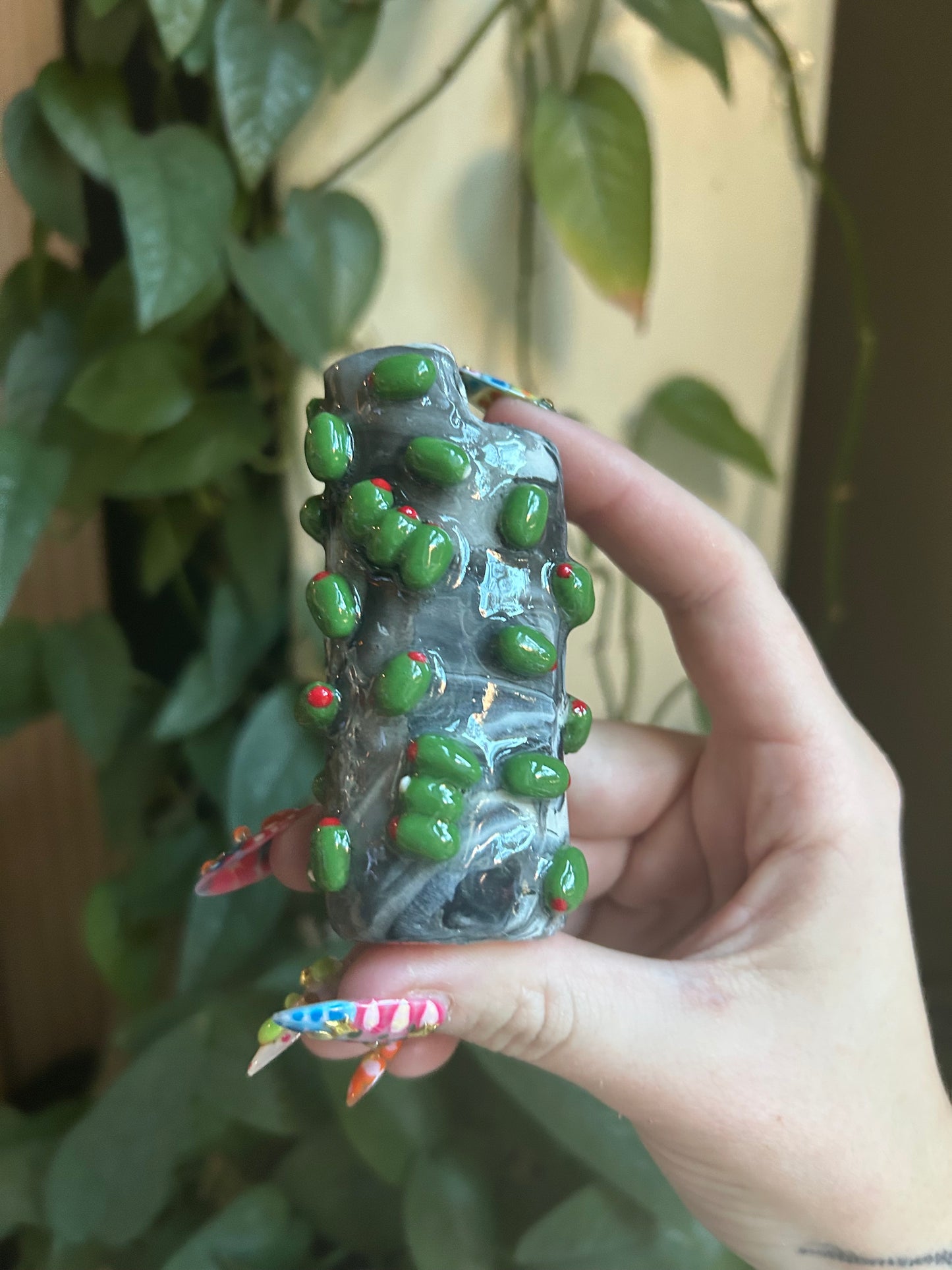 Olive Girly Lighter Case