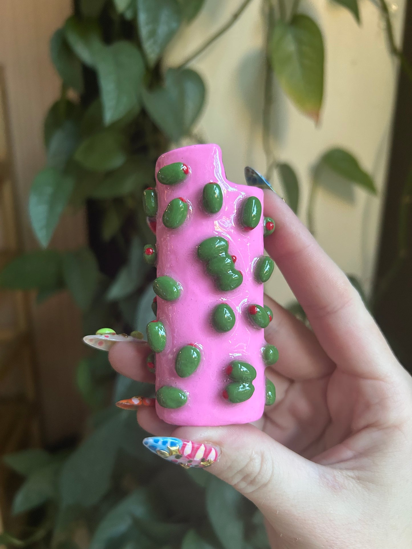 Olive Girly Lighter Case