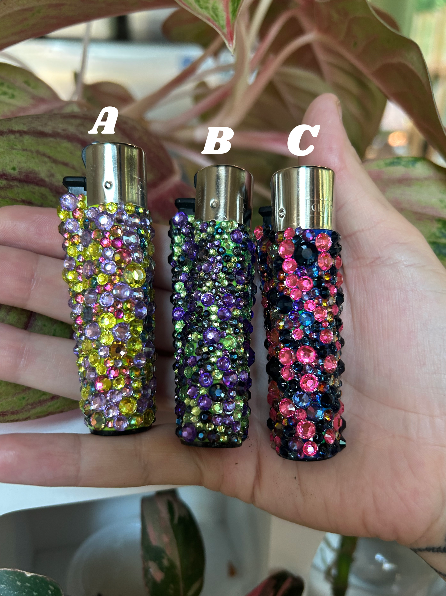 Solid Blinged Clipper Lighter