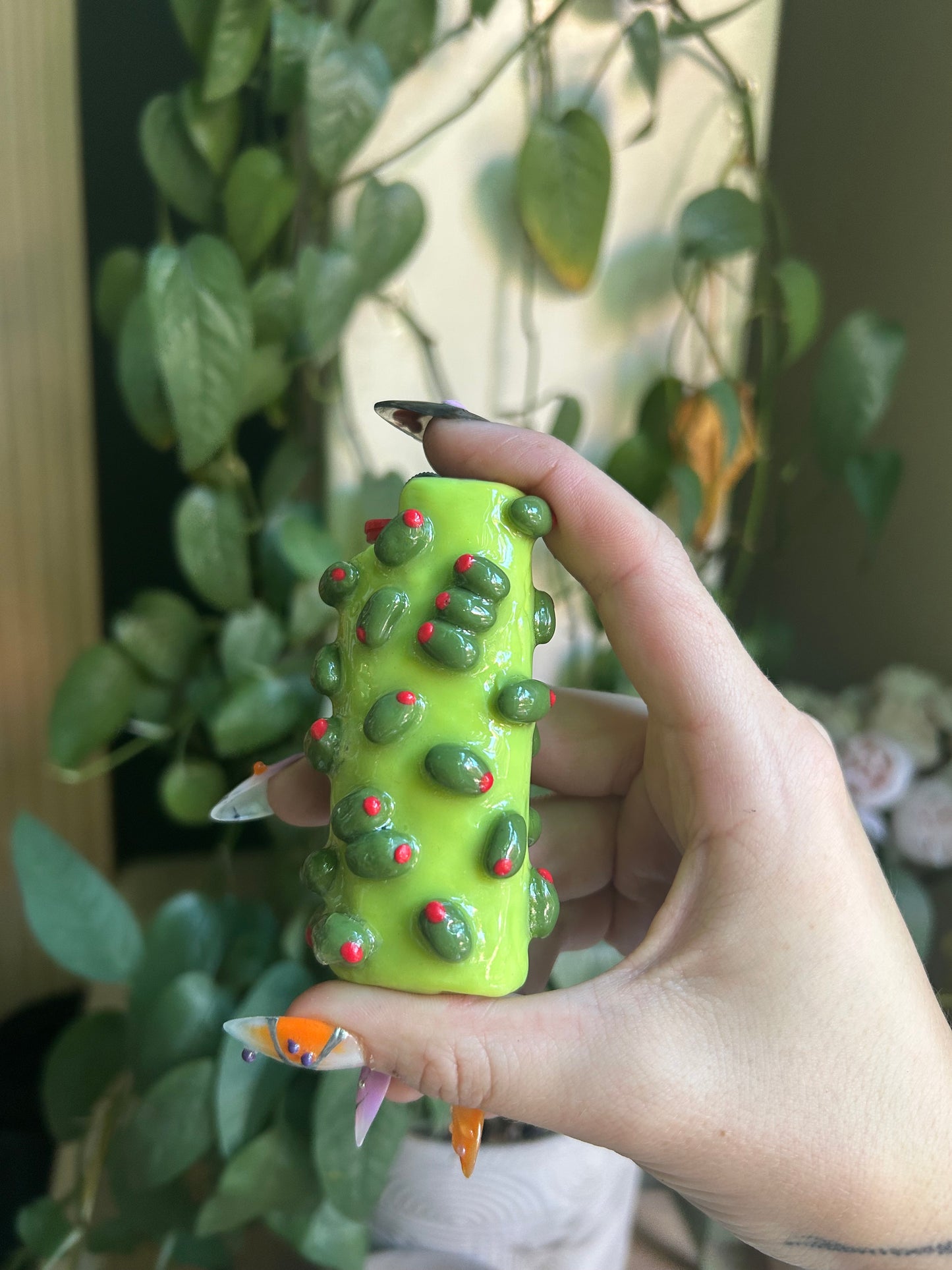 Olive Girly Lighter Case